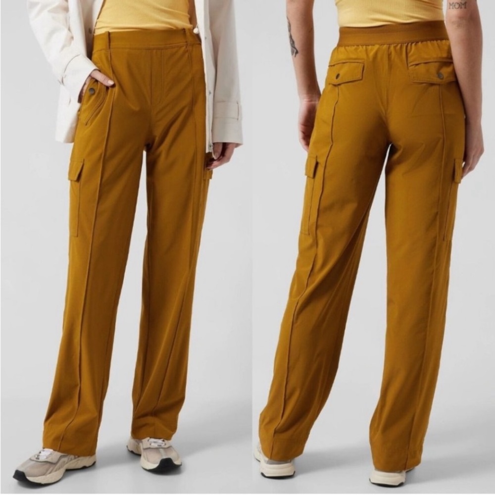 Athleta Vienna Cargo Pant 6 Brass Yellow